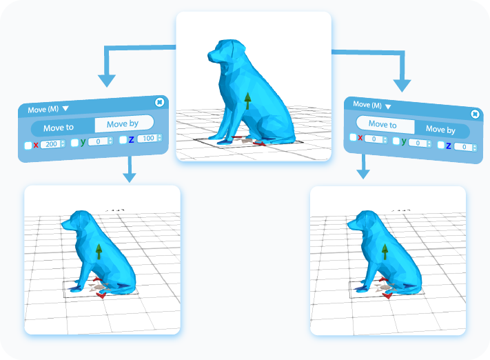 Toggle to switch between Move to and Move by modes